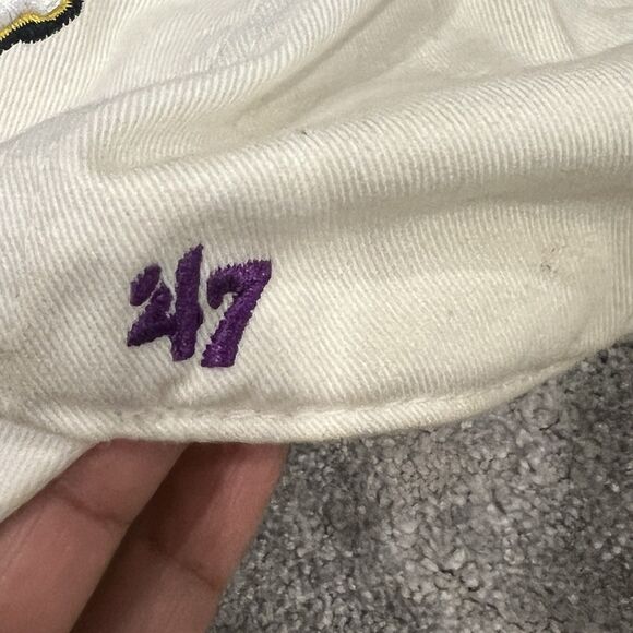 '47 Brand Nola New Orleans Pelicans Retro Script Rope Snapback Hat Cap NBA White - Picture 10 of 12